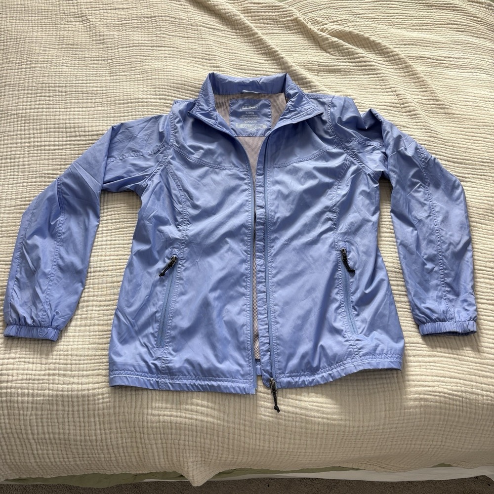 LL‎ Bean Womens Windbreaker Jacket Full Zip Lightweight Small Gorpcore Granola